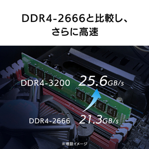 I・Oデータ PC4-3200(DDR4-3200)対応デスクトップ用メモリー(16GB) DZ3200-C16G-イメージ4