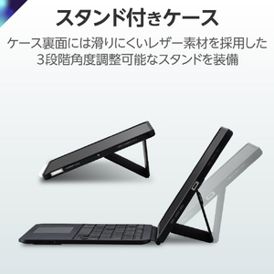 エレコム Touch Book for iPad Air 11インチ(M2)/10．9インチ (第5/4世代)用キーボード付きケース ブラック TK-CA11BPBK-イメージ6