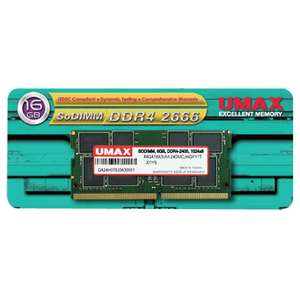 UMAX ノートパソコン用メモリー(16GB) SO-DIMM DDR4 2666 16GB JEDEC UM-SODDR4S-2666-16G-イメージ1