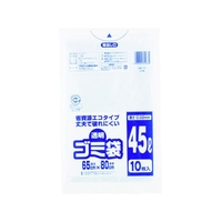 ワタナベ工業 透明ゴミ袋(再生原料タイプ)45L (10枚入) 45L FC635JM-4050517