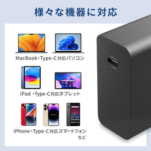 サンワサプライ USB PD対応AC充電器(PD100W・TypeCケーブル付き) ブラック ACA-PD93BK-イメージ11