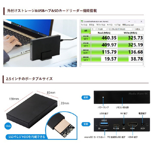 ITPROTECH パソコン不要 4K対応 ポータブルメディアプレーヤー ブラック MEDIAWAVE4K-イメージ12