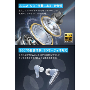 Anker 完全ワイヤレスイヤフォン Soundcore Liberty 4 スカイブルー A3953N31-イメージ3