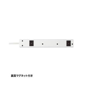 サンワサプライ 電源タップ（3P・6個口・2．5m） TAP-N3625MGN-イメージ2