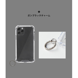 PHONECKLACE iPhone 13 Pro用ストラップ用リング付きクリアケース ゴールドチャーム ゴールドチャーム PN21611I13PGD-イメージ14