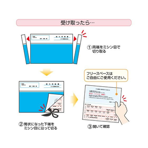 ヒサゴ マルチプリンタ A4 裏地紋 3ツ折 密封式 100枚 FCV3041-BP2120TN-イメージ5