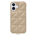 ユニケース iPhone 16用Triangle Puffy Case ベージュ UNI-CSIP24M-2TPBE