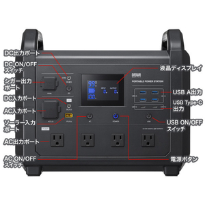 サンワサプライ ポータブル電源 (1485Wh) BTL-RDC28-イメージ2