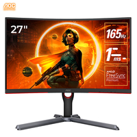 AOC 27型曲面ゲーミング液晶ディスプレイ ブラック&レッド C27G3/11