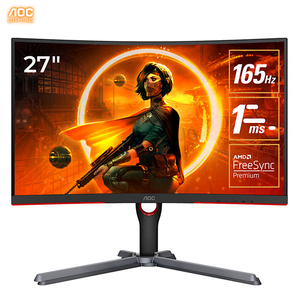 AOC 27型曲面ゲーミング液晶ディスプレイ ブラック&レッド C27G3/11-イメージ1