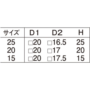 トラスコ中山 スクエア戸当たり 20×25 黒 FC466EK-2065543-イメージ5