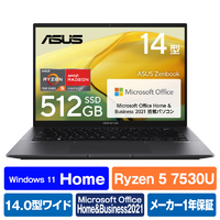 ASUS ノートパソコン Zenbook 14 ジェイドブラック UM3402YA-KP395WS