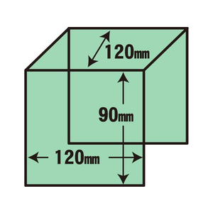 シモジマ アクリルディスプレイ コの字3面 幅120×奥行120×高90mm FCN7138-7306201-イメージ3