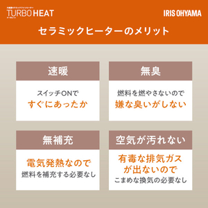 アイリスオーヤマ 大風量首振りセラミックファンヒーター ホワイト KCH-MSW121-W-イメージ6