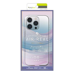 トリニティ iPhone 16 Pro用[AIR-REAL INVISIBLE] 超精密設計 極薄軽量ケース クリア TR-IP24M3-ARPSL-CL-イメージ1