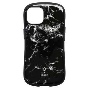 Hamee iPhone 14用ハイブリッドケース iFace First Class Marble ブラック 41-946190-イメージ1