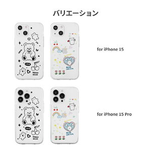 AKAN iPhone 15用ソフトクリアケース Bear Dream AK25619I15-イメージ12