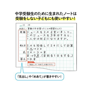 アピカ 中学受験OKノート セミB5 10mmマス 5冊組 FCC7926-LGU10G05-イメージ6