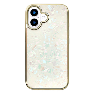 ユニケース iPhone 16用Glass Shell Case ゴールド UNI-CSIP24M-0GSGD-イメージ1