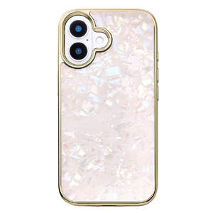 ユニケース iPhone 16用Glass Shell Case ピンク UNI-CSIP24M-0GSPN-イメージ1