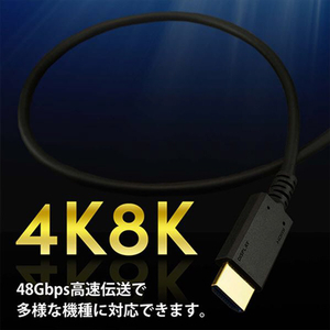 ホ－リック 光ファイバー HDMIケーブル(20m) ブラック HDM200-628BK-イメージ3