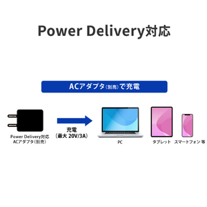 I・Oデータ Power Delivery対応 USB-C マグネットケーブル(1．0m) ブラック GP-CCU2M1M/B-イメージ5