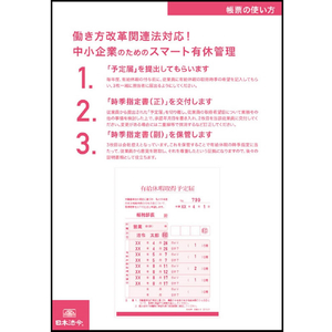 日本法令 年次有給休暇取得予定届 B6 30組 FCV1941-イメージ2