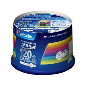 Verbatim 録画用 DVD-R 1-16倍速 CPRM対応 インクジェットプリンタ対応 50枚入り VHR12JP50V3-イメージ1