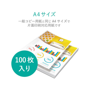 エレコム スーパーファイン紙 A4 厚手 片面 100枚 FC09006-EJK-SAPA4100-イメージ2