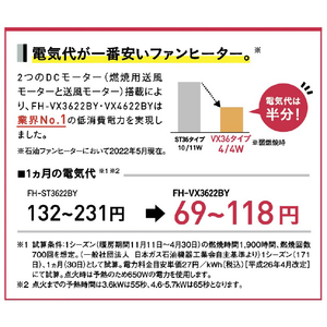 コロナ 木造12畳 コンクリート17畳まで 石油ファンヒーター VXシリーズ ホワイト FH-VX4623BY(W)-イメージ5