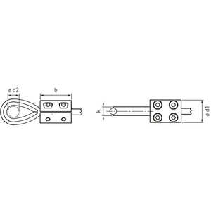 エスコ ワイヤークランプ ステンレス製 8mm FCV8591-EA638RC-12-イメージ3