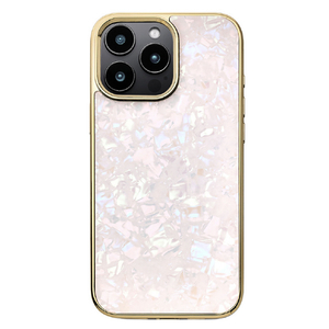 ユニケース iPhone 16 Pro Max用Glass Shell Case ピンク UNI-CSIP24LP-0GSPN-イメージ1