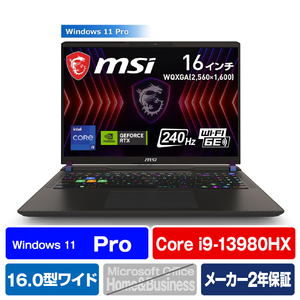 MSI ノートパソコン Vector 16 HX A13V コスモスグレイ VECTOR16HXA13VHG4024JP-イメージ1