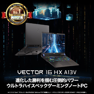 MSI ノートパソコン Vector 16 HX A13V コスモスグレイ VECTOR16HXA13VHG4024JP-イメージ2