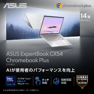 ASUS ノートパソコン ASUS ExpertBook CX54 Chromebook Plus フォグシルバー CX5403CMA-QM0272-イメージ2