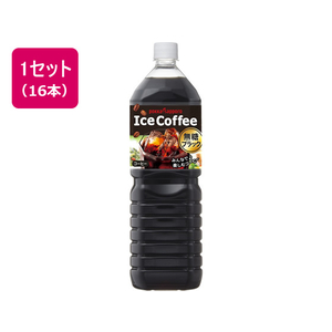 ポッカサッポロ アイスコーヒーブラック無糖1.5L 16本 F840257-イメージ1