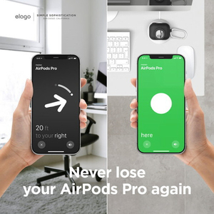 elago  AirPodsPro用カラビナ付きシリコンケｰス(AirTag収納可) elago AirPodsPro ブラック EL_APPCSSCSO_BK-イメージ2