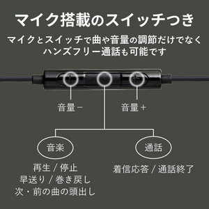 エレコム Lightning接続ヘッドホンマイク FAST MUSIC ブラック EHP-LCN200MXBK-イメージ5