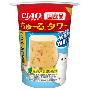 イナバショクヒン CIAOちゅーるタワー かつお&かつお節 80g ﾁﾕ-ﾙﾀﾜ-ｶﾂｵｶﾂｵﾌﾞｼ80G-イメージ1