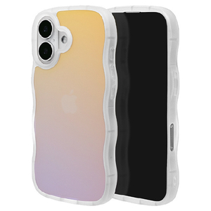 ラスタバナナ iPhone 16用MY．DECOR ハイブリッドケース -WAVE- ホログラム 8159IP461HPHL-イメージ1