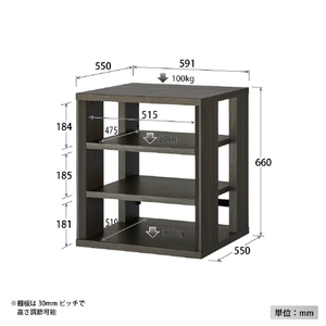 ハヤミ オーディオラック HAMILEX Glenn G-3614-イメージ2