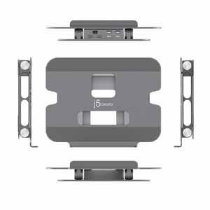 j5 create マルチアングルデュアルHDMIドック ノートPCスタンド スペースグレー JTS427-イメージ3