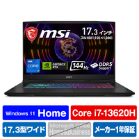 MSI ノートパソコン Katana 17 B13V ブラック KATANA17-B13VFK-4334JP