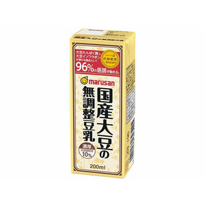 マルサンアイ 濃厚10%国産大豆の無調整豆乳 200mL FCR7834-イメージ1