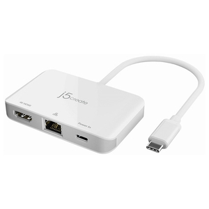 j5 create USB-C イーサーネット 3in1 マルチアダプター ホワイト JCA351-イメージ1