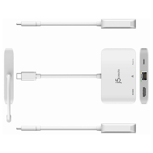 j5 create USB-C イーサーネット 3in1 マルチアダプター ホワイト JCA351-イメージ4