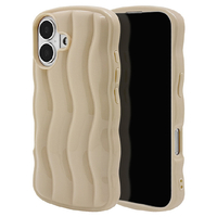 ラスタバナナ iPhone 16用MY．DECOR ウェーブTPUケース -STRIPE- ベージュ 8164IP461TPBE