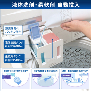 東芝 8．0kgインバーター全自動洗濯機 ZABOON グランホワイト AW-8DP4(W)-イメージ7