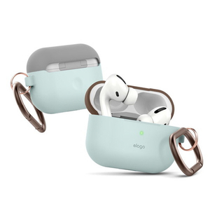 elago AirPods Pro用シリコンケース DUO HANG ミント EL_APPCSSCUH_MT-イメージ2