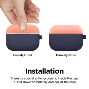 elago AirPods Pro用シリコンケース DUO HANG ジーンインディゴ2 EL_APPCSSCUH_J2-イメージ6